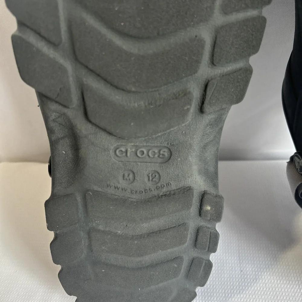 Crocs Classic All-Terrain Clogs Iconic Comfort Black Size Men's 12 M Adjustable